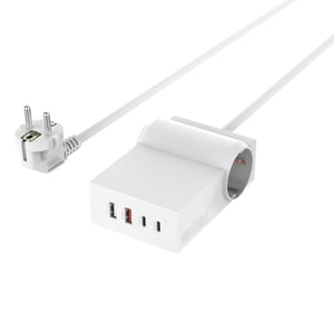 4smarts 540559 rozgałęziacz 1,5 m 2 x gniazdo sieciowe Wewnętrzna Biały