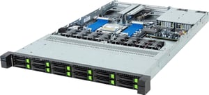GIGABYTE R163-Z35-AAH1 rev 3.x AMD SoC Socket SP5 Rack (1U) Czarny, Stal