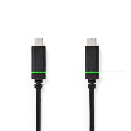 Nedis CCGB64700BK20 kabel USB USB 3.2 Gen 1 (3.1 Gen 1) 2 m USB C 5 Gbit/s Czarny