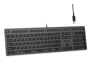 A4Tech Fstyler FX60H (White Backlit) klawiatura Gaming USB QWERTY Szary