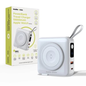 Mobile Origin PBT-03L-WHT bank mocy Litowo-polimerowy (LiPo) 10000 mAh Bezprzewodowe ładowanie Biały