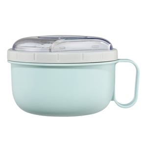 Hama 00181583 Food Container Lunch Box 1.1 L Acrylonitrile Butadiene Styrene (ABS) Copolymer, Polypropylene (PP), Silicone, Gray, Light Blue, Clear, White, 1 pc.