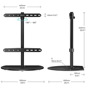ONKRON PT2-B uchwyt do telewizorów 165,1 cm (65") Czarny