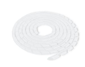 Qoltec 52261 Cable Organizer Cable Cover, White, 1 pc.