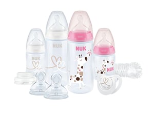 NUK 10225275 150 ml feeding bottle, Pink; 300 ml, White; Polypropylene (PP)