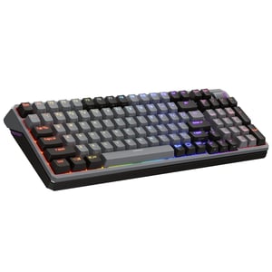 Cooler Master Peripherals MK770 tangentbord, universellt USB + RF trådlöst + Bluetooth, QWERTY, tyskt, mörkgrått, grått