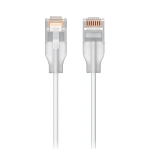 Ubiquiti UACC-Cable-Patch-EL-0.3M-W Network Cable, Translucent, White, 0.3 m, Cat6
