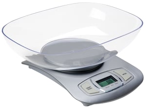 Adler AD 3137 Kitchen Scale, Silver Top, Electronic Kitchen Scale