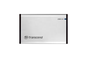 Transcend StoreJet 25S3 HDD/SSD-Gehäuse, silber, 2,5", USB-Stromversorgung