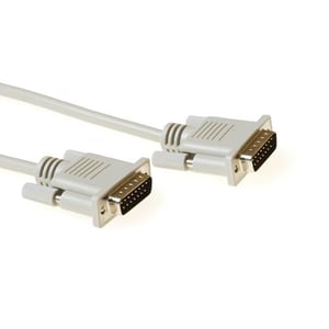 ACT 1.80m D-sub, M/M parallel cable, Ivory, 1.80 m, 15-pin D-sub