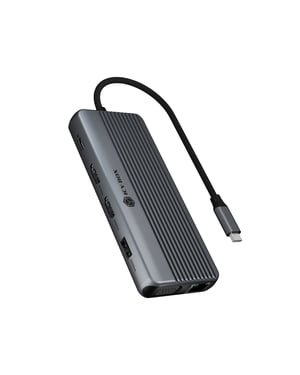 ICY BOX IB-DK4062-CPD Przewodowa USB 3.2 Gen 1 (3.1 Gen 1) Type-C Antracyt