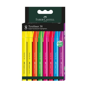 Faber-Castell 157778 marker 8 szt. Niebieski, Zielony, Pomarańczowy, Różowy, Fioletowy, Czerwony, Żółty