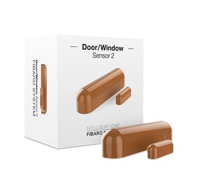 Fibaro FGDW-002-5 ZW5 Wireless Door/Window Sensor, Brown