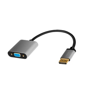 LogiLink CDA0109 przejściówka do kabli DisplayPort VGA Czarny, Szary