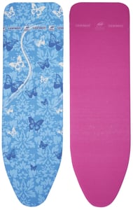 Leifheit 71608 Ironing Board Cover Padded Ironing Board Top Cover Blue, Pink