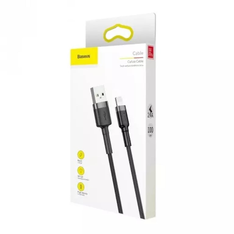 Baseus CALKLF-AG1 kabel Lightning 0,5 m Szary, Czarny