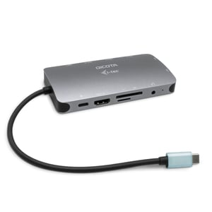 DICOTA D31955 Dockingstation, kabelgebunden, USB Typ C, Anthrazit