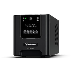 CyberPower PR750ELCD USV-Netzteil, Line-Interactive-Technologie, 0,75 kVA, 675 W, 6 x Netzsteckdose