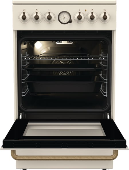 Gorenje GECS5B70CLI Kuchenka wolnostojąca Prąd elektryczny Ceramiczna Beżowy