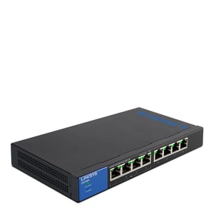 Linksys LGS108P Unmanaged L2 Gigabit-Ethernet (10/100/1000) PoE-Unterstützung Schwarz