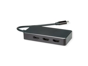 VALUE 12.99.1031 kabeladapter 0,19 m USB Type-C 3 x HDMI Svart