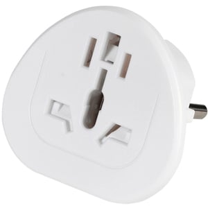 Vivanco 39615 Hybrid-Netzsteckeradapter Typ E/F, universell, weiß