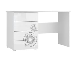 Tuckano Desk 121x75x58 SPACESHIP white/glossy white/printed code