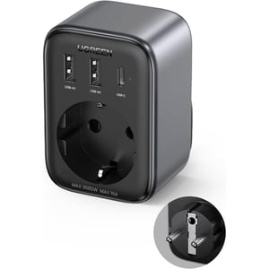 Ugreen 90613 Portable Device Charger, Universal, Black, AC, Indoor