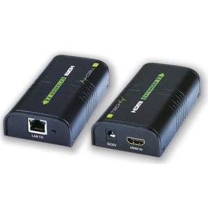 Techly IDATA EXTIP-373 AV Extender AV Transmitter and Receiver Black