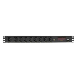 LogiLink PDU8P01 strömfördelare (PDU) med 8 nätuttag, 1U, svart