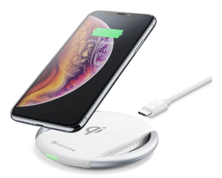 Cellularline WIRELESSPADIPHW ładowarka do urządzeń przenośnych Uniwersalne Biały Prąd przemienny Szybkie ładowanie Wewnętrzna