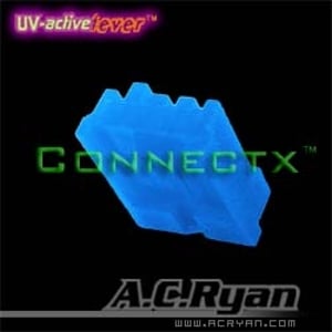 AC Ryan Connectx™ Floppy Power 4pin Female - UVBlue 100x Niebieski