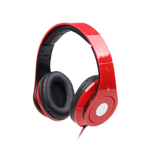 Gembird MHS-DTW-R hörlurar/headset Sladdanslutet Huvudband Samtal/musik Röd