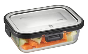 GEFU MILO Rectangular Container 0.6 L Gray, Transparent 1 pc.