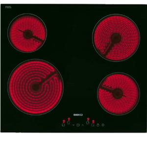Beko HIC64401 Cooktop, Black, Built-in, 58 cm, Ceramic, 4 zones