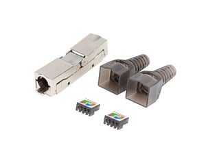 Lanberg PL2SA-6000TL wtyczka RJ-45 Srebrny, Przezroczysty