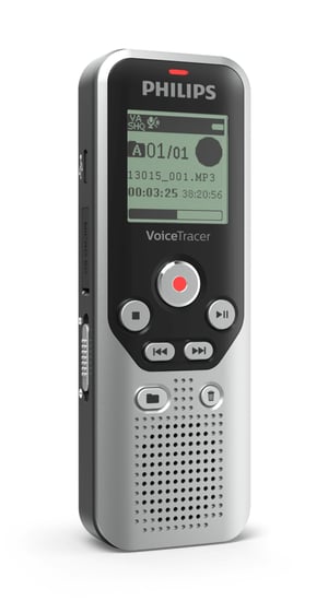 Philips DVT1250 dyktafon Pamięć wewnętrzna i karty pamięci flash Czarny, Szary