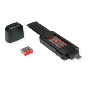ROLINE 11.02.8330 Port Lock USB Type-A Port Lock Key, Black Plastic