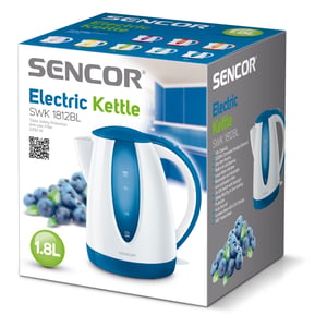 Sencor SWK 1812BL vattenkokare 1,8 l 2000 W Blå, Vit