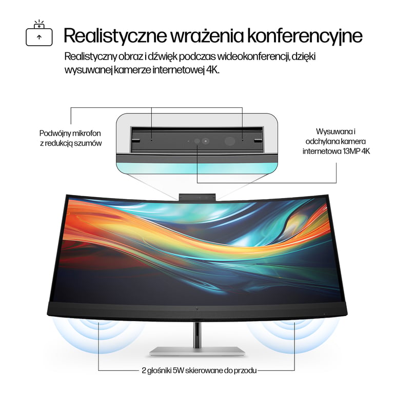 HP Monitor konferencyjny Pro seria 7 5K2K – 740pm, 39,7″