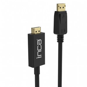 Inca IDPH-18T adapter kablowy 1,8 m DisplayPort HDMI Typu A (Standard) Czarny