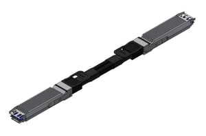Nvidia MCP4Y10-N00A InfiniBand/Fiber Optic Cable, 0.5 m, OSFP, Black
