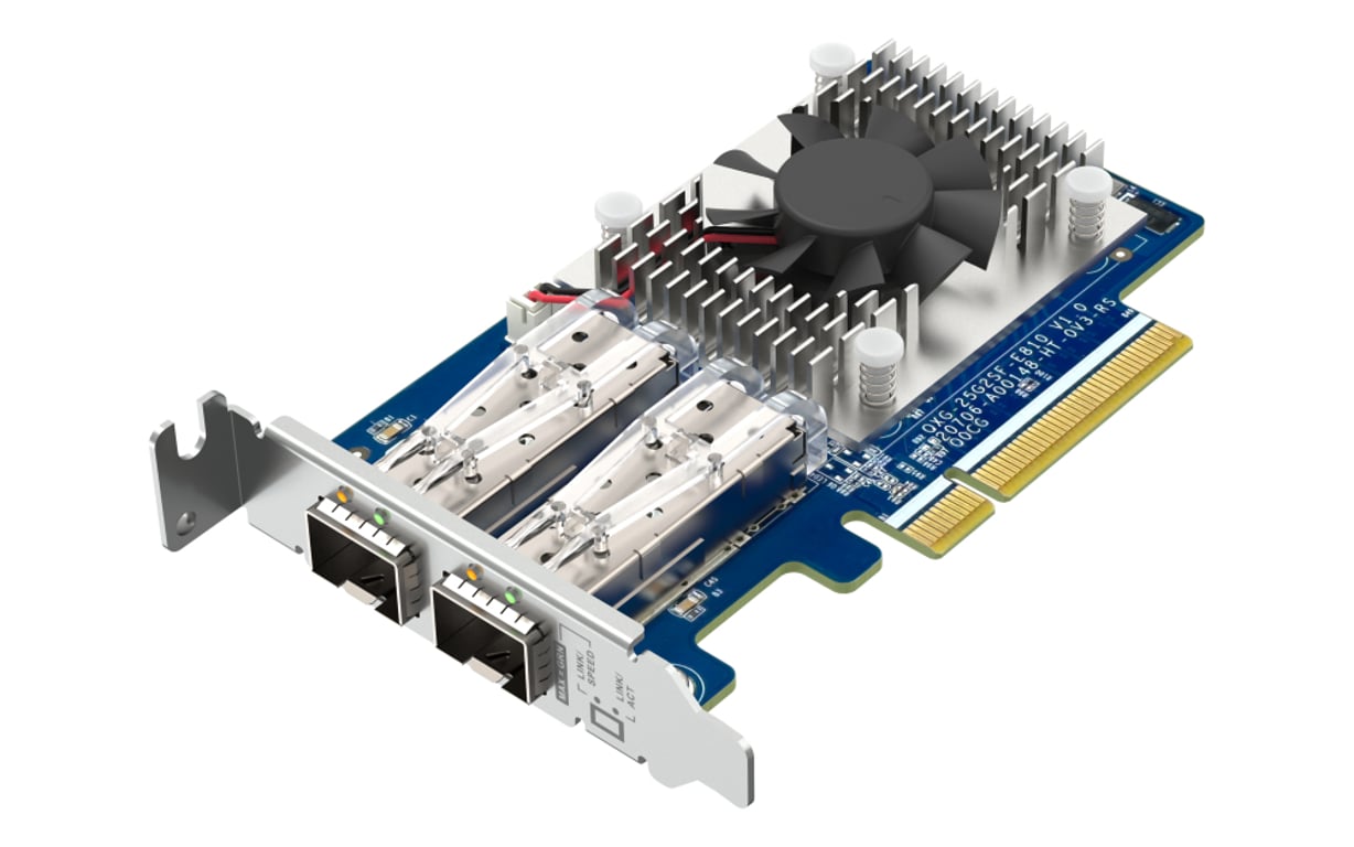 QNAP QXG-25G2SF-E810 karta sieciowa Wewnętrzny Włókno 25000 Mbit/s