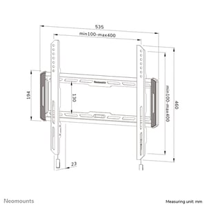 Neomounts WL30-550BL14 uchwyt do telewizorów 190,5 cm (75") Czarny