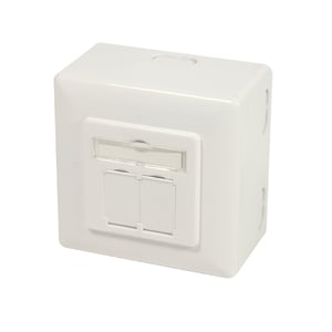 LogiLink NP0124 Steckdose 2 x RJ-45 Metallic, Weiß