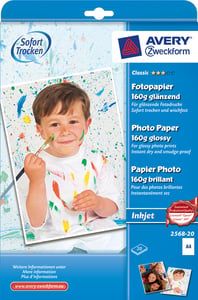 Avery Classic Inkjet, A4, 160g White Gloss
