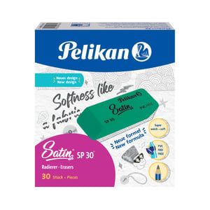 Pelikan SP30 Eraser, Plastic, Green, 30 pcs.
