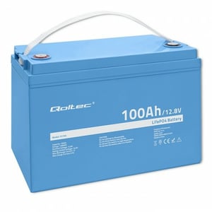 Qoltec 53705 Lithium-Iron-Phosphate (LiFePO4) Car Battery 100 Ah 12.8 V 100 A Car