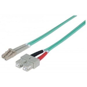 Techly SC-LC M-M 1m InfiniBand / Fiber Optic Cable, Aqua