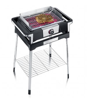 Severin PG 8118 DigitalBOOST S Grill Köksstation El Svart, Silver 3000 W